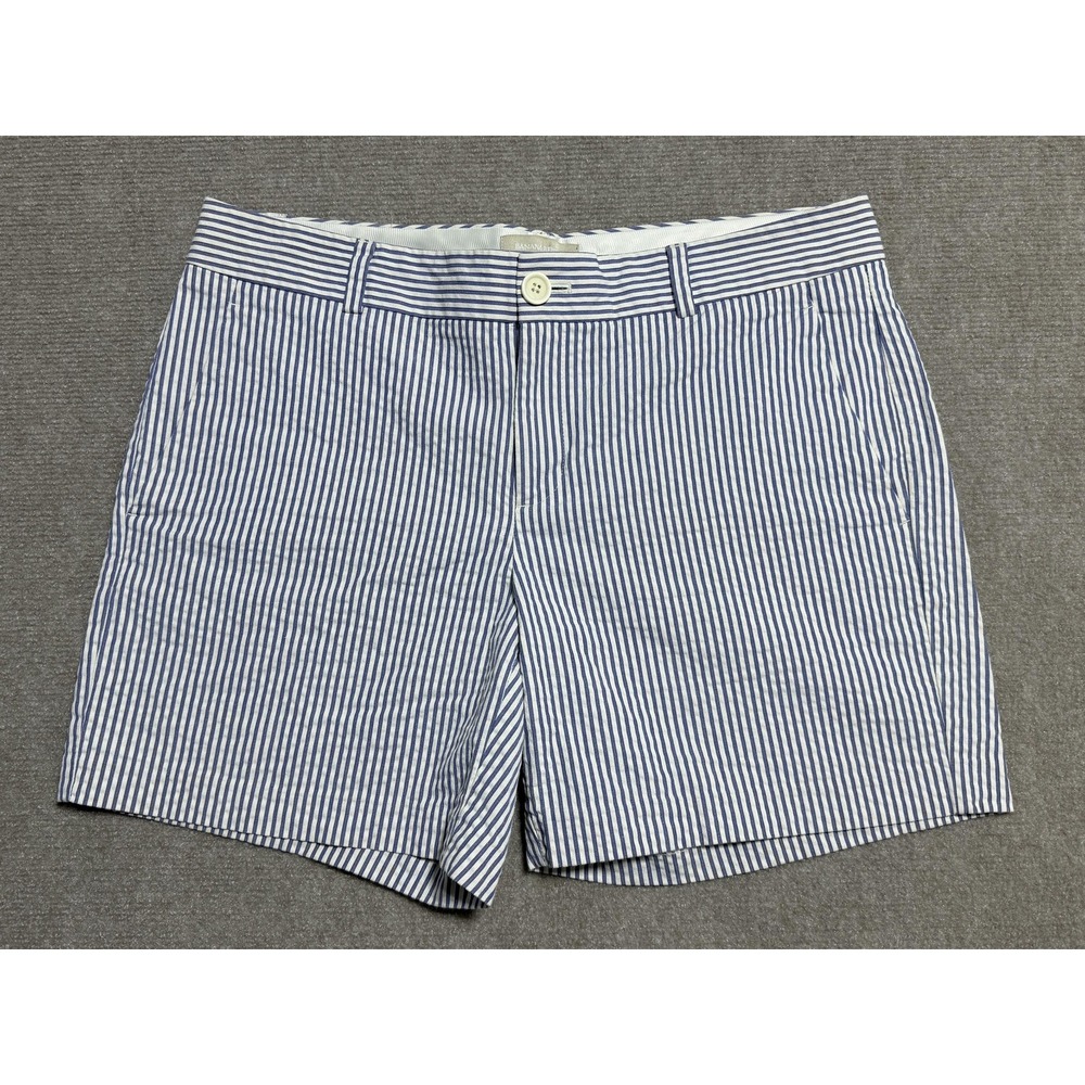 Banana Republic Shorts Womens 12 Striped Seersucker Summer Casual Lightweight